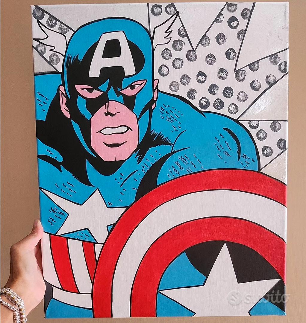 Dipinto pop art CAPITAN AMERICA - Arredamento e Casalinghi In vendita a Roma