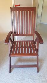 sedie sdraio in legno