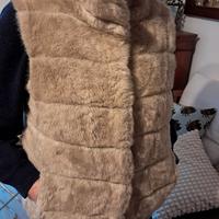 giacca donna in pelo ecologico smanicata