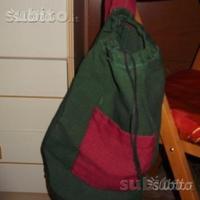 Zaino fatto a mano di tela di iuta