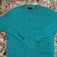 Maglione Uomo Tommy Hilfiger Cotone Azzurro