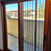 porta in legno scorrevole doppio vetro 184 x 203