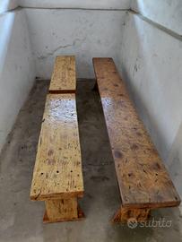 Panche in legno massello rustiche