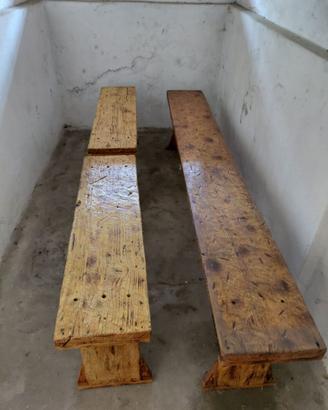 Panche in legno massello rustiche
