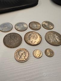 Lotto varie monete argento 125gr di argento puro