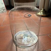 Vaso vetro con tappo di sughero nuovo
