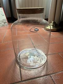 Vaso vetro con tappo di sughero nuovo