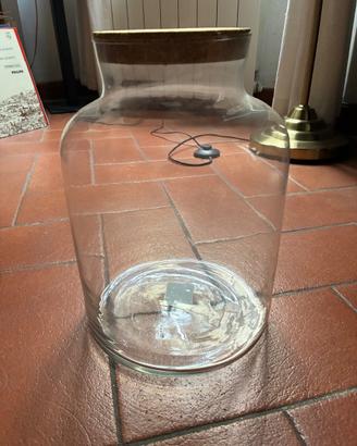 Vaso vetro con tappo di sughero nuovo