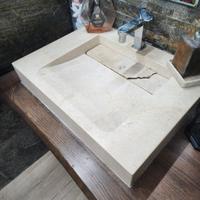 lavabo in marmo moderno con rubinetteria 45×60