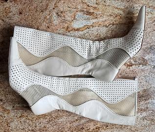 Stivali Rete Traforata Vera Cuoio/38-Lara Manni