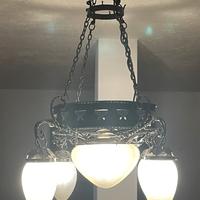 Lampadario ferro battuto