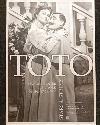 Manifesto \ poster "Totò" Lincoln Center 2002 raro