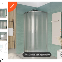 BOX DOCCIA semicircolare 75x75 h 185 NUOVO