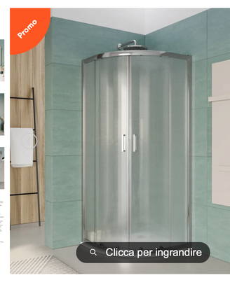 BOX DOCCIA semicircolare 75x75 h 185 NUOVO