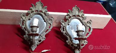 coppia specchierine in ottone 