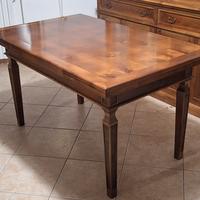 tavolo in legno di noce con set di 6 sedie