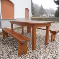 Tavolo legno 200x85 completo di panche