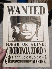 Manifesto zoro ronoa one piece ricercato dead aliv