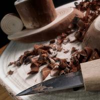 Porta candela in legno