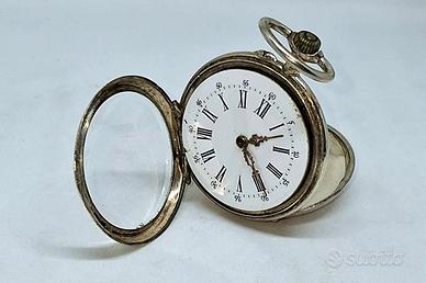 Antico orologio da tasca in argento inizi '900