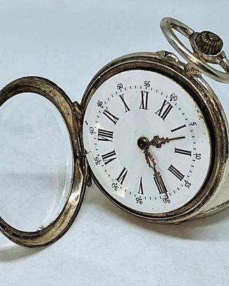 Antico orologio da tasca in argento inizi '900