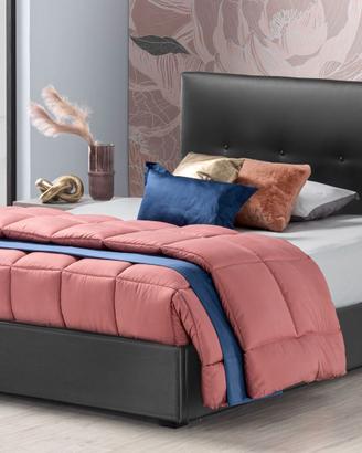 Letto una piazza e mezza ecopelle nero