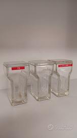 Tre contenitori vetro vintage