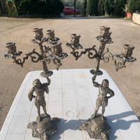 Candelabri antichi di bronzo pieno bellissim