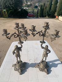 Candelabri antichi di bronzo pieno bellissim