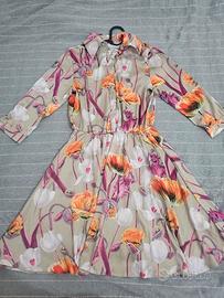 Vestito a fiori stile chemisier - Stampa floreale