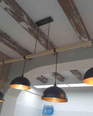 Tris lampade su bastone di  due metri 3pz