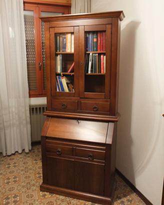 SCRITTOIO CON VETRINETTA SOVRASTANTE, IN STILE