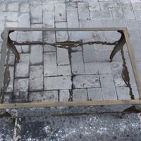 Base tavolino in foglia d'oro