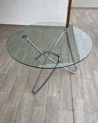 Tavolo rotondo in vetro