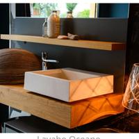 Lavabi da Interno in cemento a vista.