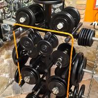 Rastrelliera professionale completa manubri