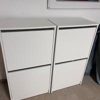 Coppia scarpiere bianche