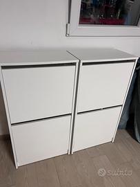 Coppia scarpiere bianche
