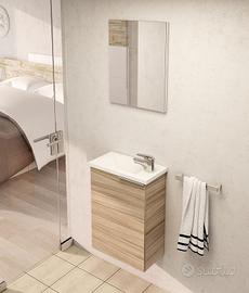 Mobile Bagno Mini con Lavabo e Specchio - Arredamento e Casalinghi