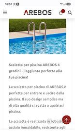 Scaletta piscina acciaio inox