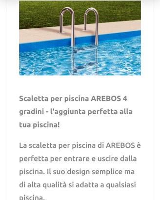 Scaletta piscina acciaio inox