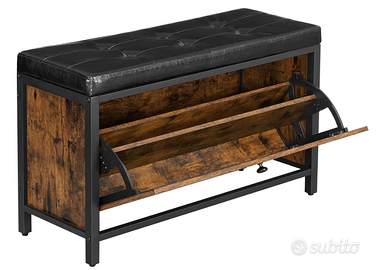 VASAGLE Panca Scarpiera, Panchina Imbottita con