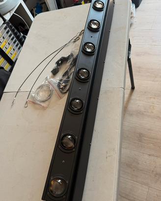Barra led beam rotante 8x12w