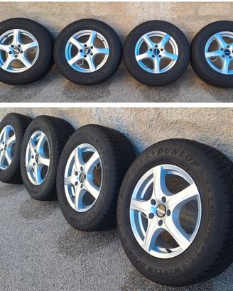 4 CERCHI IN LEGA + GOMME 215/70R16 PER HYUNDAI KIA