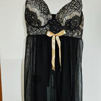 Babydoll in pizzo nero 