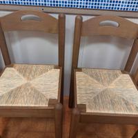 Coppia sedie in noce