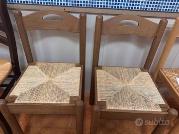 Coppia sedie in noce