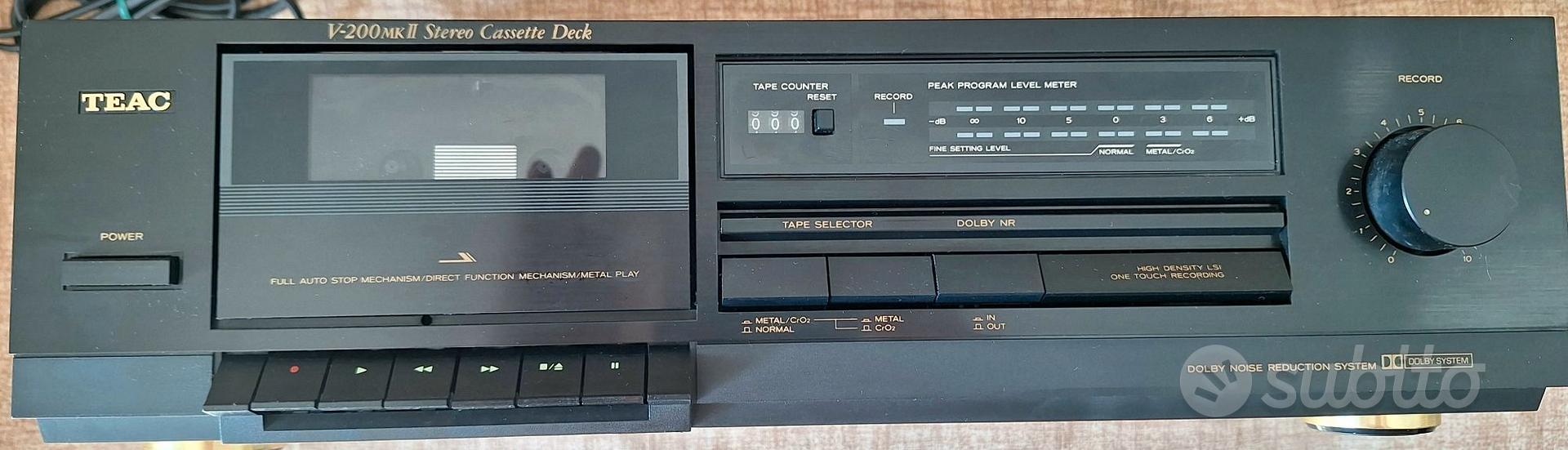 TEAC V 200 MK II PIASTRA STEREO A CASSETTE - Audio/Video In