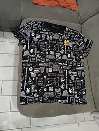 T-shirt Bershka taglia L con ricamo GREAT! giallo