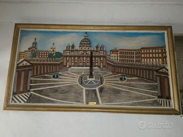 quadro Piazza San Pietro con mosaici